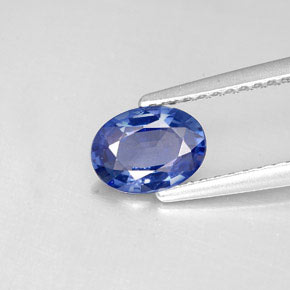 0.73 ct Blue Sapphire Gemstone, Sapphire Gem in Oval Facet Shape for Sale.