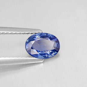 0.73 ct Blue Sapphire Stone, Natural Sapphire in Oval Facet Shape for Sale