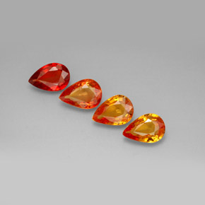 3.03 ct Multicolor Sapphire Gemstone, Sapphire Gem in Pear Facet Shape for Sale.