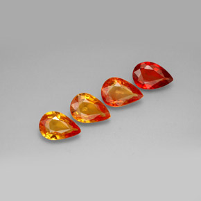 3.03 ct Multicolor Sapphire Stone, Natural Sapphire in Pear Facet Shape for Sale