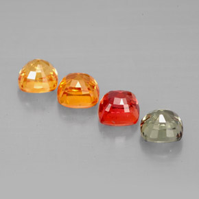 Sapphire Gemstones in 4.5 x 4.5 mm Size for Sale, Sapphire Stones in Multicolor Color