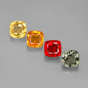 2.72 ct Multicolor Sapphire Gemstone, Sapphire Gem in Cushion-Cut Shape for Sale.