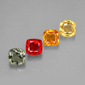 2.72 ct Multicolor Sapphire Stone, Natural Sapphire in Cushion-Cut Shape for Sale