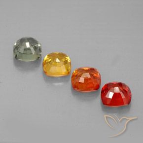 Sapphire Gemstones in 4.7 x 4.6 mm Size for Sale, Sapphire Stones in Multicolor Color