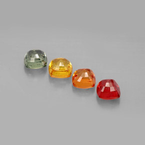 Sapphire Gemstones in 4.5 x 4.5 mm Size for Sale, Sapphire Stones in Multicolor Color