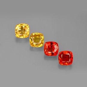 2.88 ct Multicolor Sapphire Gemstone, Sapphire Gem in Cushion-Cut Shape for Sale.