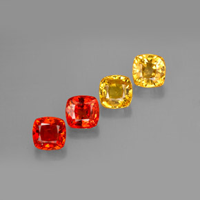 2.88 ct Multicolor Sapphire Stone, Natural Sapphire in Cushion-Cut Shape for Sale
