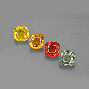 2.76 ct Multicolor Sapphire Gemstone, Sapphire Gem in Cushion-Cut Shape for Sale.
