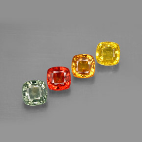 2.76 ct Multicolor Sapphire Stone, Natural Sapphire in Cushion-Cut Shape for Sale