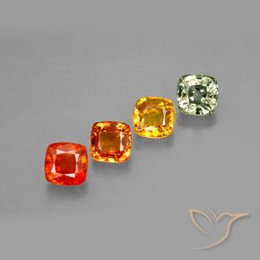 Multicolor Sapphire Gem - 0.7ct Cushion-Cut (ID: 283205)