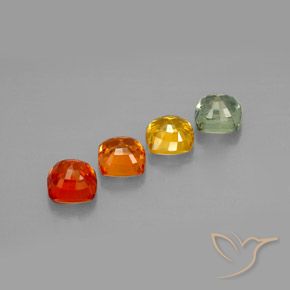 Sapphire Gemstones in 4.5 x 4.5 mm Size for Sale, Sapphire Stones in Multicolor Color