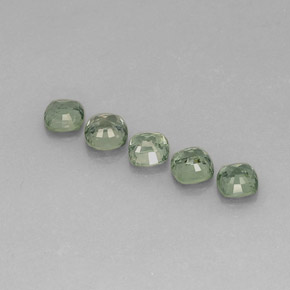 Sapphire Gemstone in 4.7 x 4.7 mm Size for Sale, Sapphire Stone in Green Color