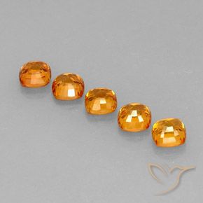 Sapphire Gemstones in 4.5 x 4.5 mm Size for Sale, Sapphire Stones in Gold Color