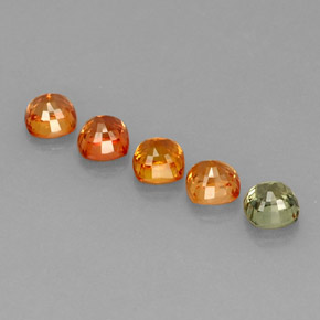Sapphire Gemstones in 4.6 x 4.5 mm Size for Sale, Sapphire Stones in Multicolor Color