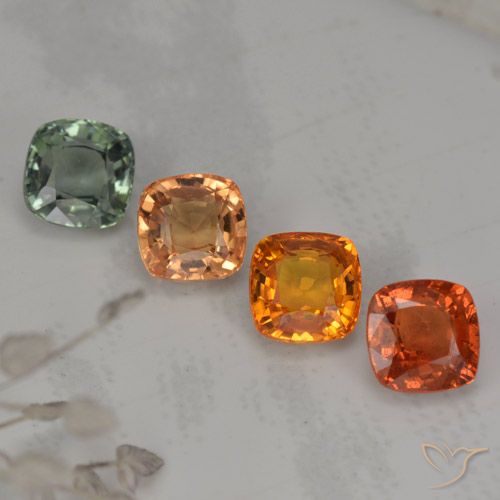 Mehrfarbig Saphir Edelstein - 0.7ct Kissenschliff (ID: 283286)
