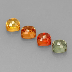 Sapphire Gemstones in 4.6 x 4.6 mm Size for Sale, Sapphire Stones in Multicolor Color