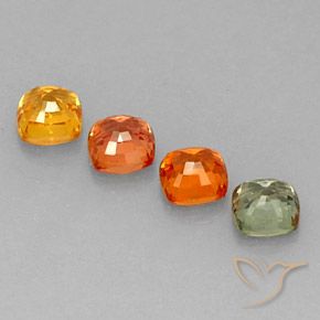 Sapphire Gemstones in 4.7 x 4.6 mm Size for Sale, Sapphire Stones in Multicolor Color