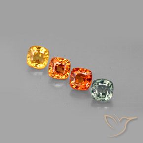 Multicolor Sapphire Gem - 0.7ct Cushion-Cut (ID: 283304)