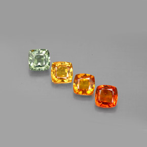 2.64 ct Multicolor Sapphire Gemstone, Sapphire Gem in Cushion-Cut Shape for Sale.
