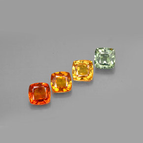 2.64 ct Multicolor Sapphire Stone, Natural Sapphire in Cushion-Cut Shape for Sale