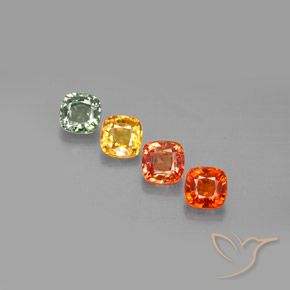 Multicolore Zaffiro Gem - 0.6ct Taglio a cuscino (ID: 283306)