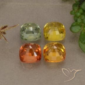 Sapphire Gemstones in 4.6 x 4.6 mm Size for Sale, Sapphire Stones in Multicolor Color