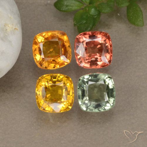 Multicolor Sapphire Gem - 0.7ct Cushion-Cut (ID: 283313)
