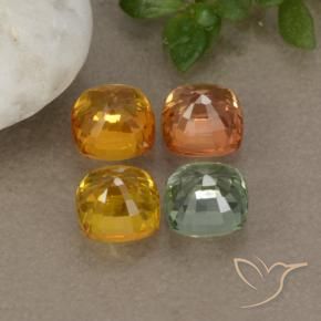 Sapphire Gemstones in 4.5 x 4.5 mm Size for Sale, Sapphire Stones in Multicolor Color