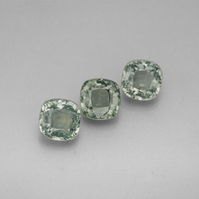 2.58 ct Green Sapphire Gemstone, Sapphire Gem in Cushion-Cut Shape for Sale.
