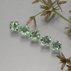 3.40 ct Green Sapphire Stone, Natural Sapphire in Cushion-Cut Shape for Sale