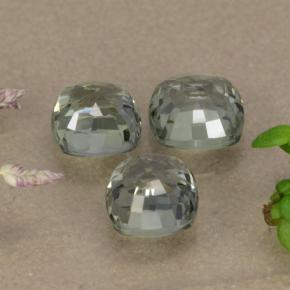 Sapphire Gemstones in 4.7 x 4.7 mm Size for Sale, Sapphire Stones in Light Green Color