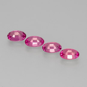 Sapphire Gemstone in 6 x 4 mm (calibrated) Size for Sale, Sapphire Stone in Purple Pink Color
