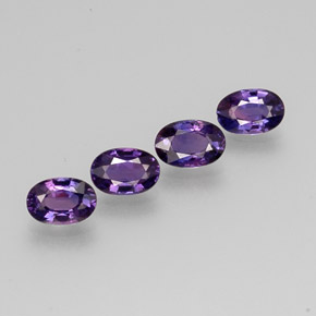 2.46 ct Violet Sapphire Stone, Natural Sapphire in Oval Facet Shape for Sale