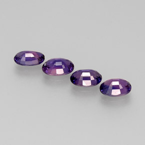 Sapphire Gemstone in 6 x 4 mm (calibrated) Size for Sale, Sapphire Stone in Purple Color