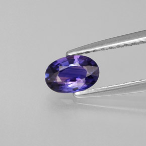 0.54 ct Violet Sapphire Gemstone, Sapphire Gem in Oval Facet Shape for Sale.