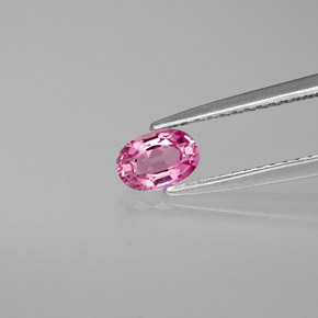 0.53 ct Pink Sapphire Gemstone, Sapphire Gem in Oval Facet Shape for Sale.