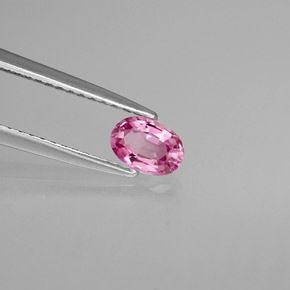 0.53 ct Pink Sapphire Stone, Natural Sapphire in Oval Facet Shape for Sale