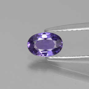 0.51 ct Violet Sapphire Gemstone, Sapphire Gem in Oval Facet Shape for Sale.