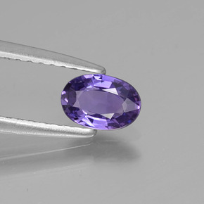 0.51 ct Violet Sapphire Stone, Natural Sapphire in Oval Facet Shape for Sale