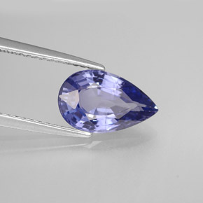 2.60 ct Blue Sapphire Stone, Natural Sapphire in Pear Facet Shape for Sale