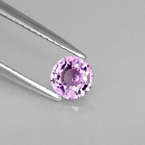 0.49 ct Violet Sapphire Stone, Natural Sapphire in Round Facet Shape for Sale
