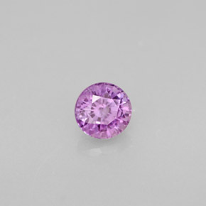 0.58 ct Violet Sapphire Stone, Natural Sapphire in Round Facet Shape for Sale