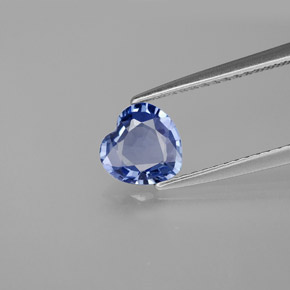 0.93 ct Blue Sapphire Gemstone, Sapphire Gem in Heart Facet Shape for Sale.