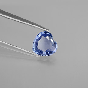 0.93 ct Blue Sapphire Stone, Natural Sapphire in Heart Facet Shape for Sale