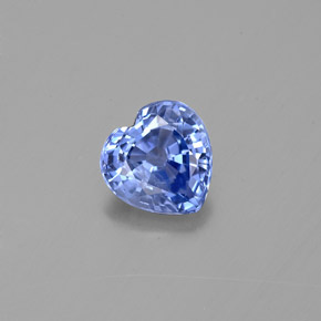0.92 ct Blue Sapphire Gemstone, Sapphire Gem in Heart Facet Shape for Sale.
