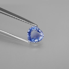 0.71 ct Blue Sapphire Stone, Natural Sapphire in Heart Facet Shape for Sale