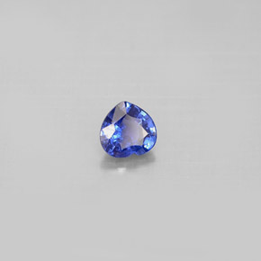 0.44 ct Blue Sapphire Stone, Natural Sapphire in Heart Facet Shape for Sale