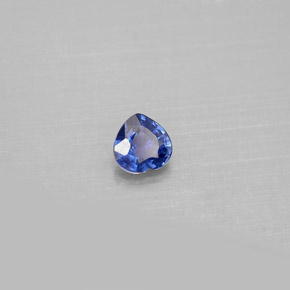 0.37 ct Blue Sapphire Stone, Natural Sapphire in Heart Facet Shape for Sale