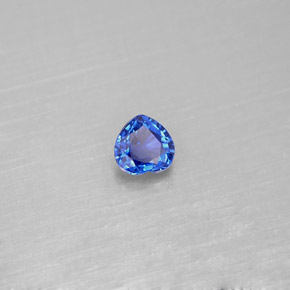 0.43 ct Blue Sapphire Stone, Natural Sapphire in Heart Facet Shape for Sale