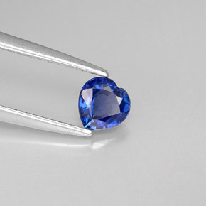 0.38 ct Blue Sapphire Stone, Natural Sapphire in Heart Facet Shape for Sale
